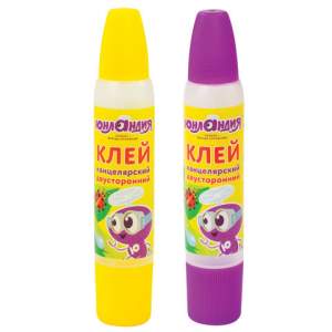 Клей силикатный  30мл ЮНЛАНДИЯ двухстор. с...